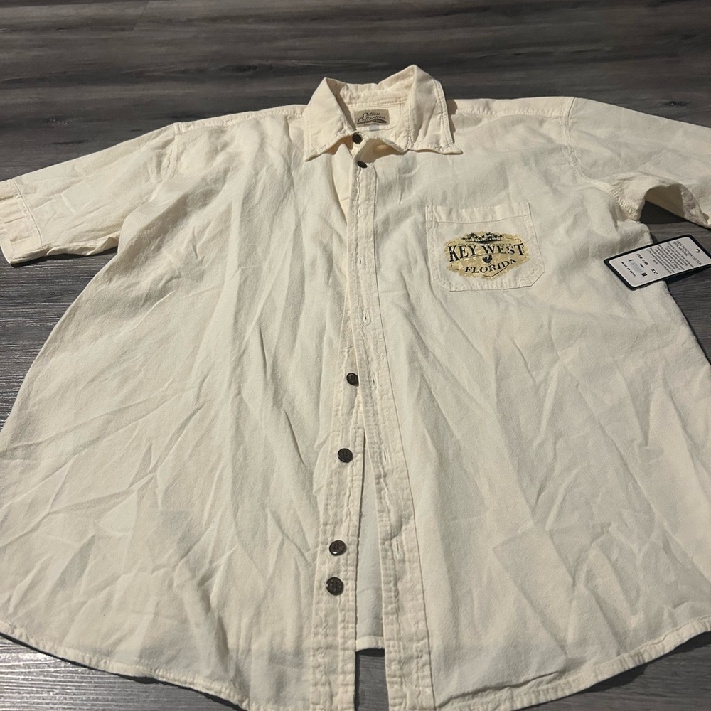 Men's Cream Shirt - Picture 2 of 8